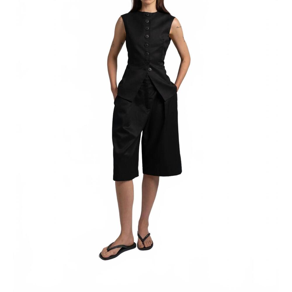 NEW SLOAN twill long shorts in black